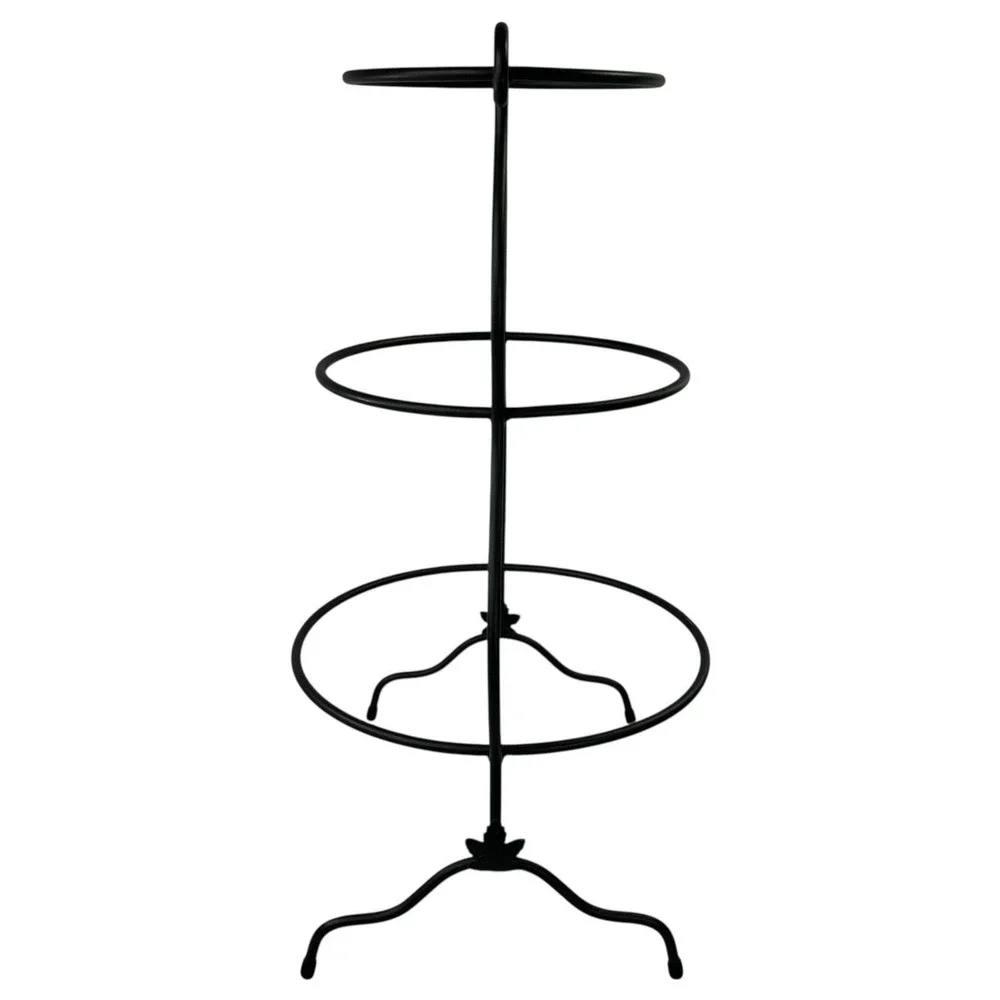 Longaberger Foundry MIXING BOWL STAND 3 Tier Black Wrought Iron